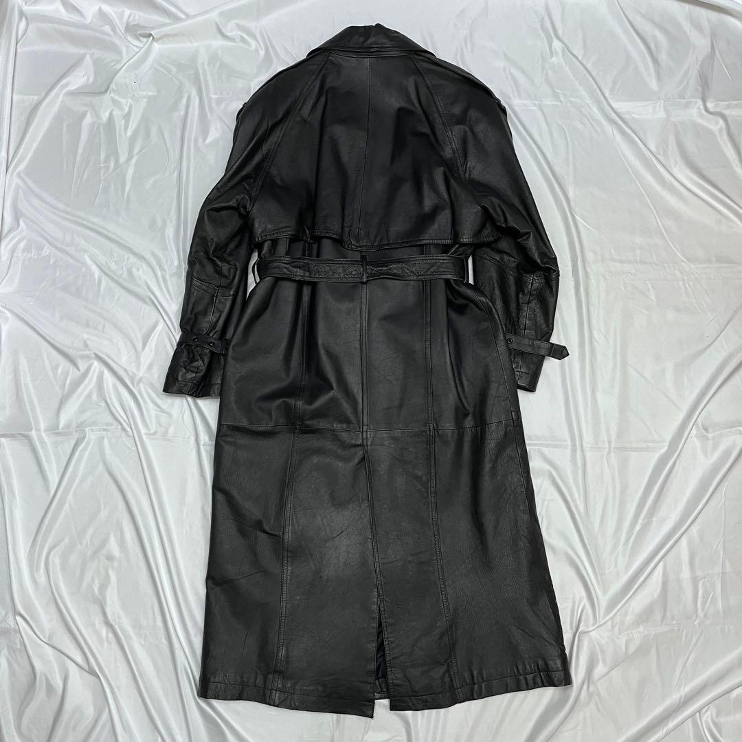 ジャケット・アウター vintage leather long trench coat