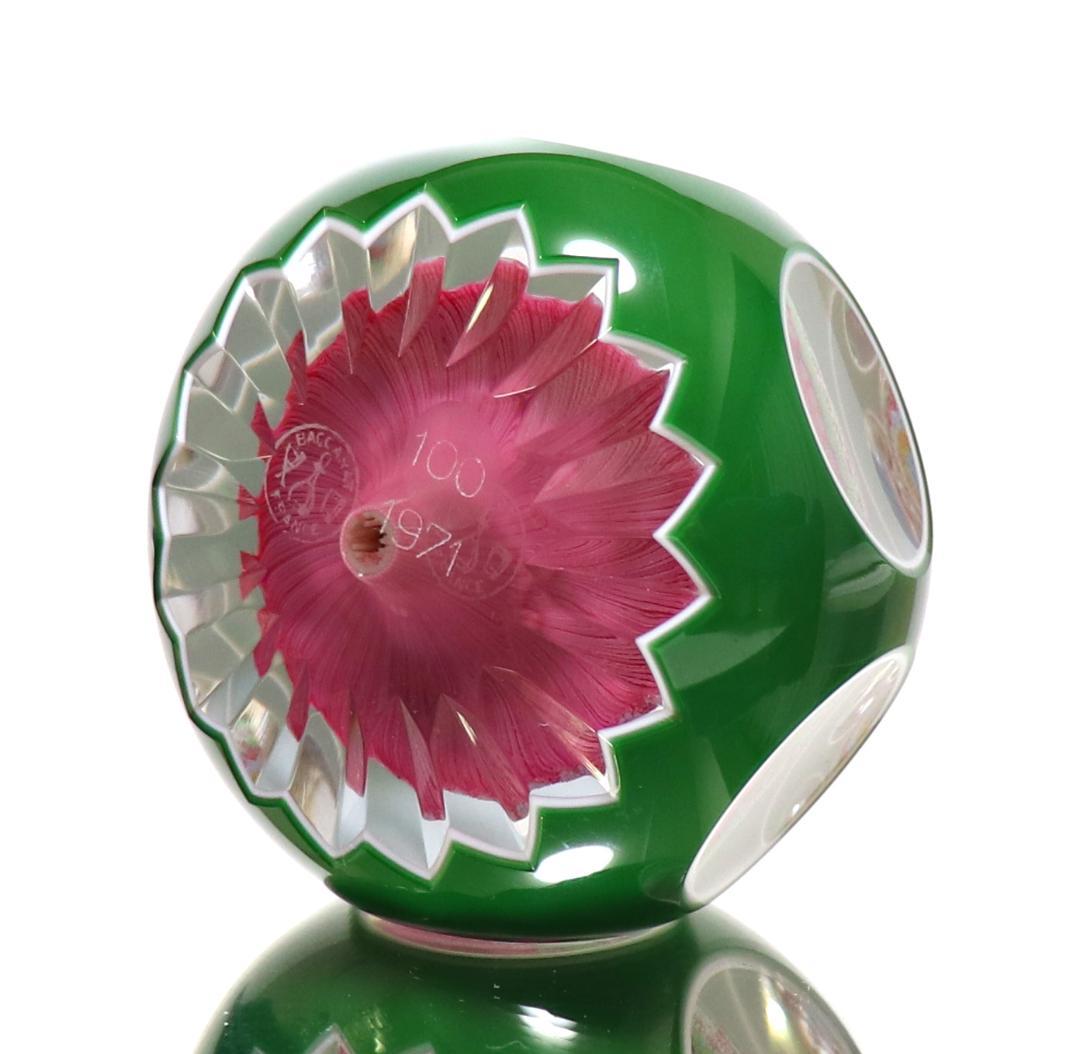 オールド・バカラ 1971年ミルフィオリマッシュルームペーパーウェイトレアカラー