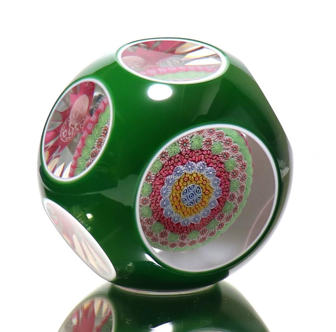 オールド・バカラ 1971年ミルフィオリマッシュルームペーパーウェイトレアカラー