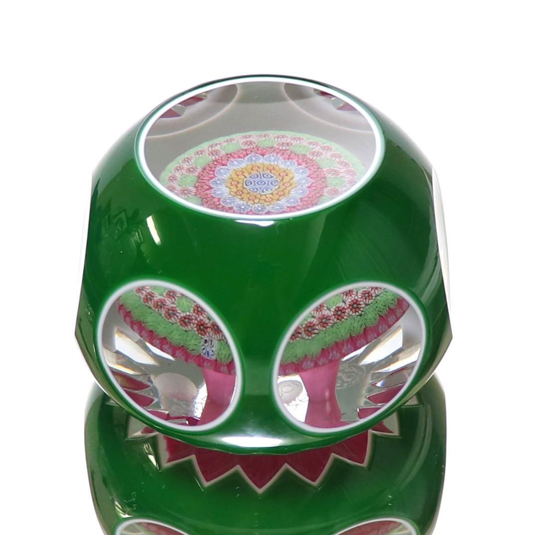 オールド・バカラ 1971年ミルフィオリマッシュルームペーパーウェイトレアカラー