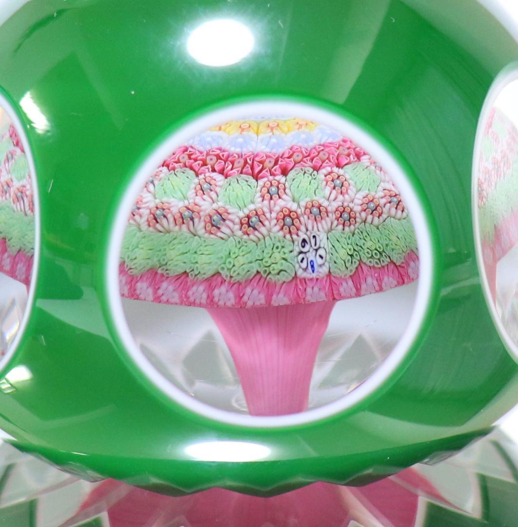 オールド・バカラ 1971年ミルフィオリマッシュルームペーパーウェイトレアカラー