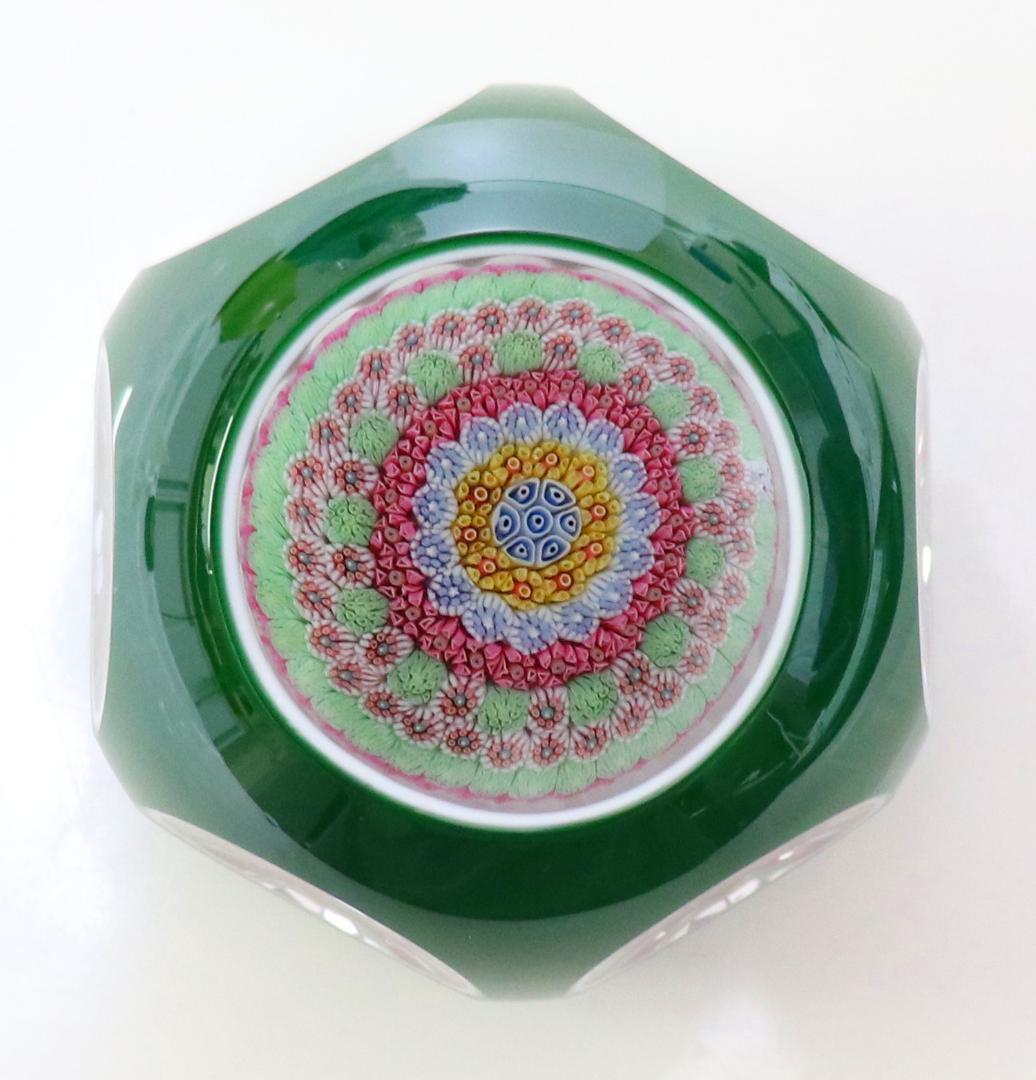 オールド・バカラ 1971年ミルフィオリマッシュルームペーパーウェイトレアカラー