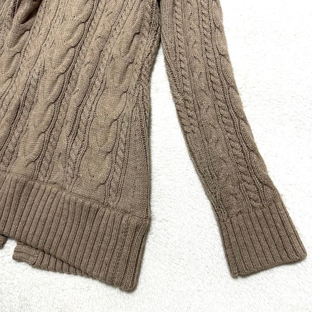 美品　バーバリーブルーレーベル　ダッフルコート　ニット　ケーブル　ラクーンファー