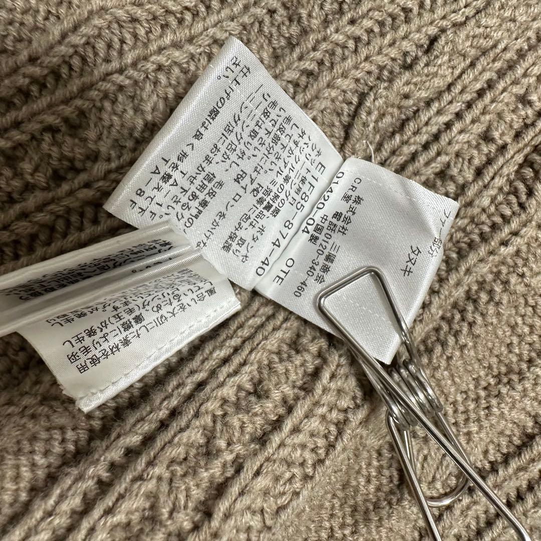 美品　バーバリーブルーレーベル　ダッフルコート　ニット　ケーブル　ラクーンファー