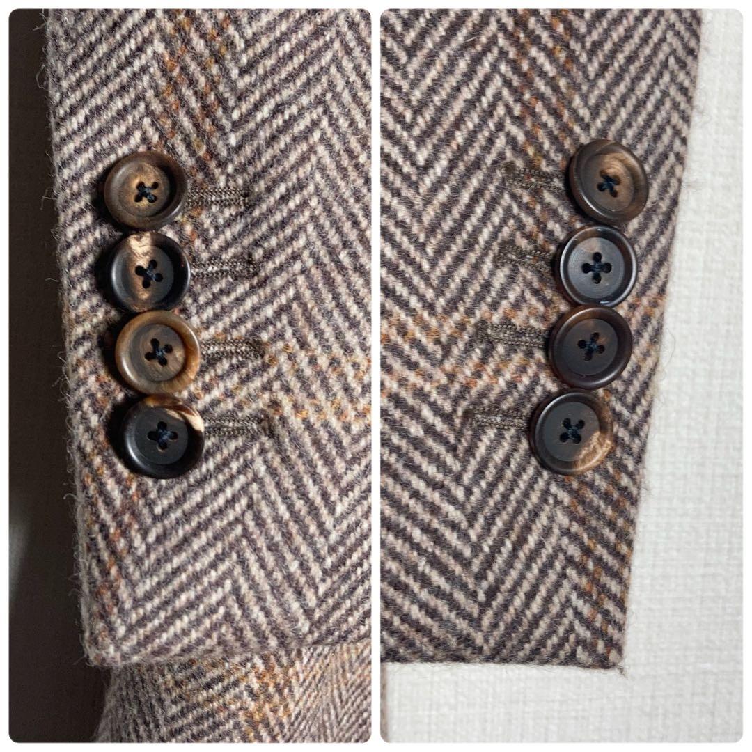 【定価16万円】ラルディーニ ヘリンボーン オーバーペーン チェスターコート.