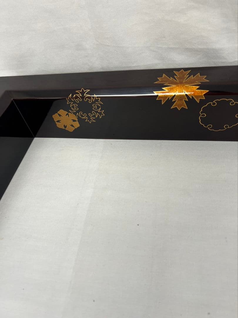 雪輪 輪島塗 炉縁  久保香月 小池静峰  茶道具