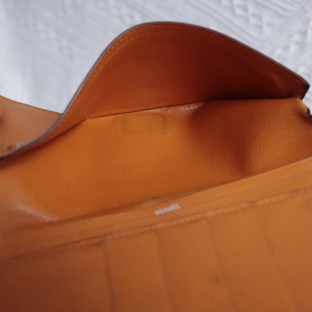 エルメス　Hermes　ベアン　スフレ　長財布　バイカラー　ロングウォレット