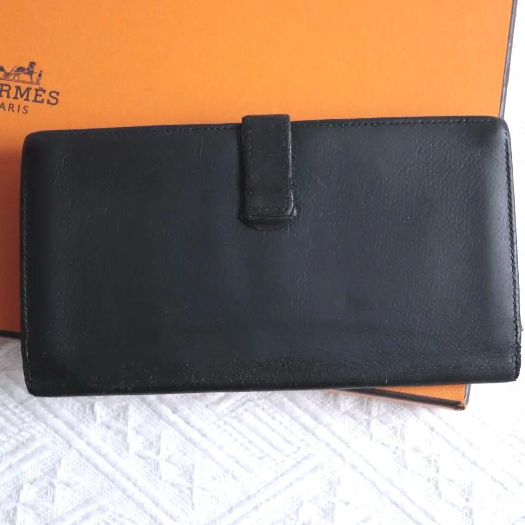 エルメス　Hermes　ベアン　スフレ　長財布　バイカラー　ロングウォレット