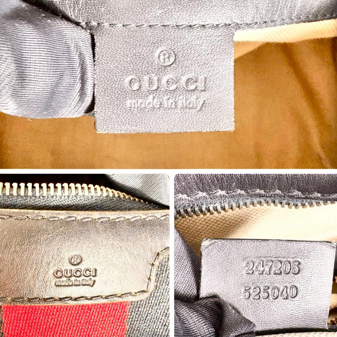 GUCCI　グッチ　GGキャンバス　ボストンバッグ　２way　シェリーライン