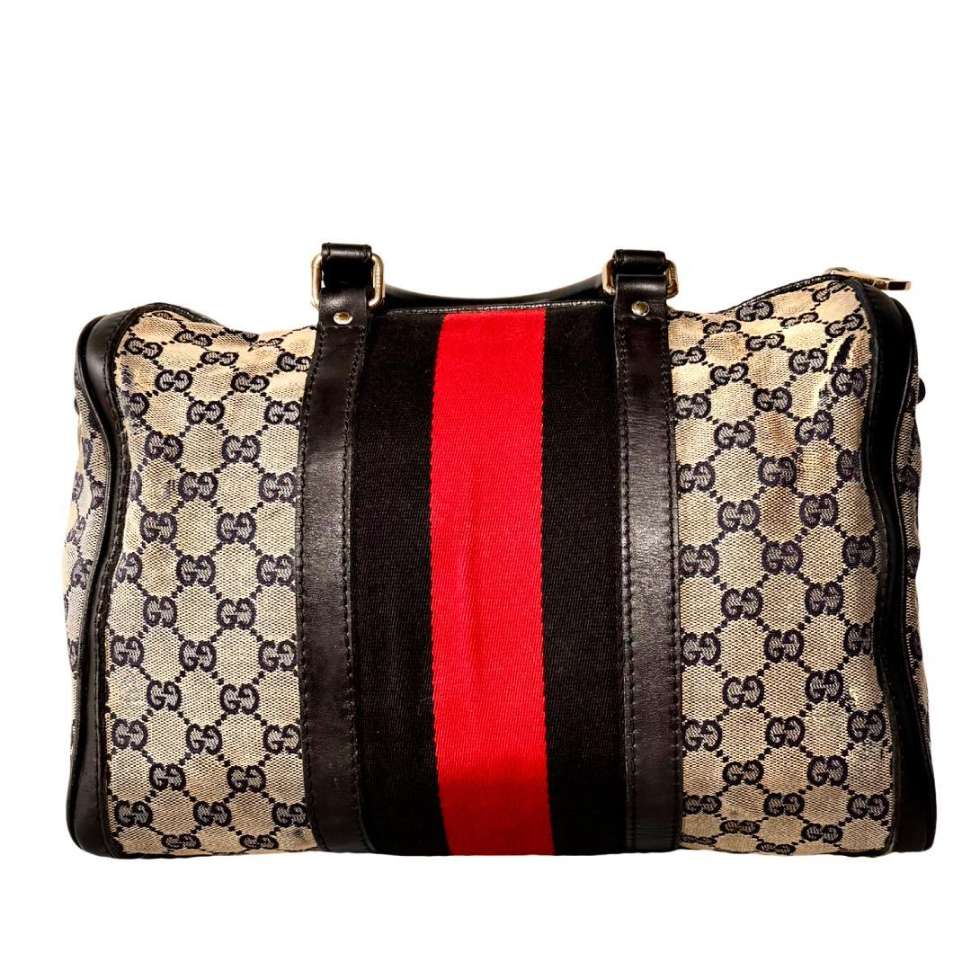 GUCCI　グッチ　GGキャンバス　ボストンバッグ　２way　シェリーライン