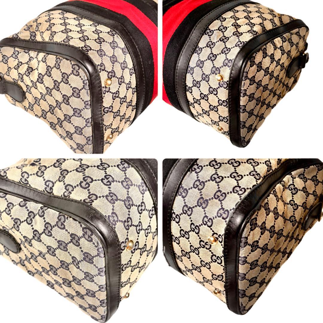 GUCCI　グッチ　GGキャンバス　ボストンバッグ　２way　シェリーライン