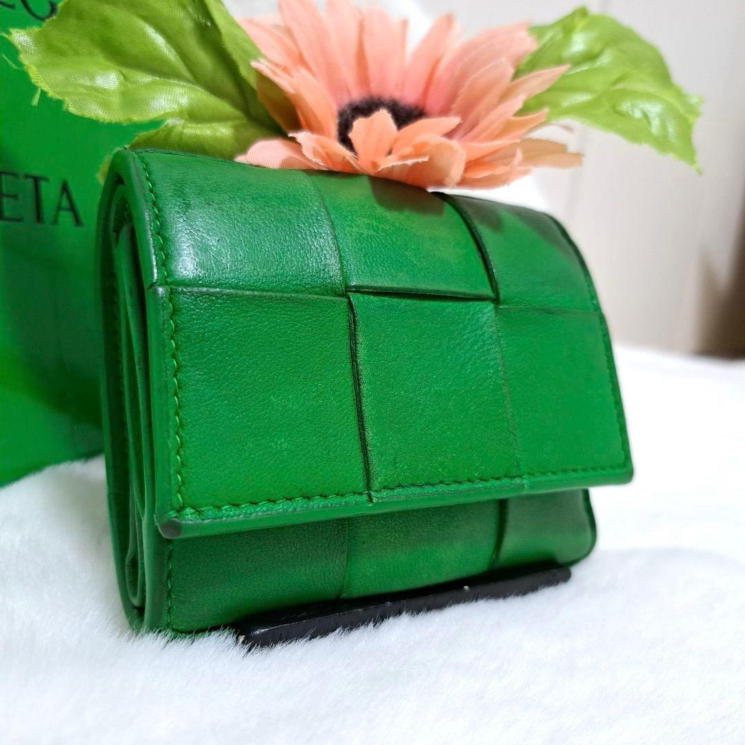 ✨RFID搭載✨ボッテガ　三つ折り　カセット　パラキート　イントレチャート