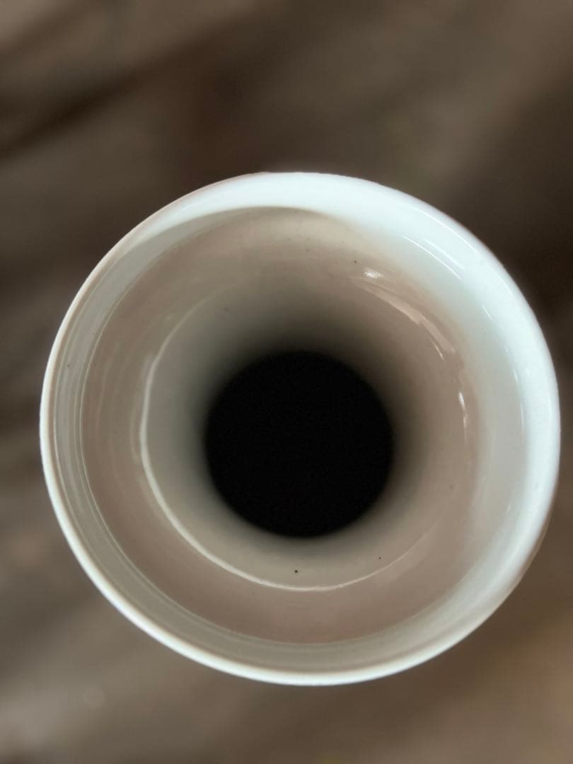 中国美術　花瓶　山水図　レトロ