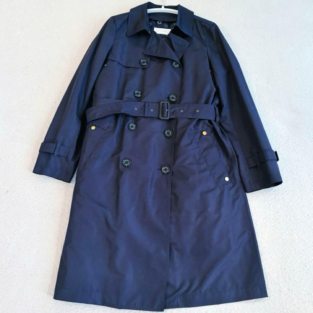 【美品　大きいサイズ】マッキントッシュ　トレンチコート　ネイビー　ライナー