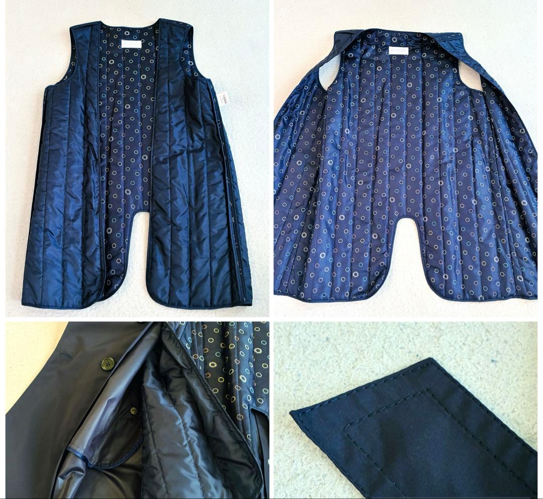 【美品　大きいサイズ】マッキントッシュ　トレンチコート　ネイビー　ライナー