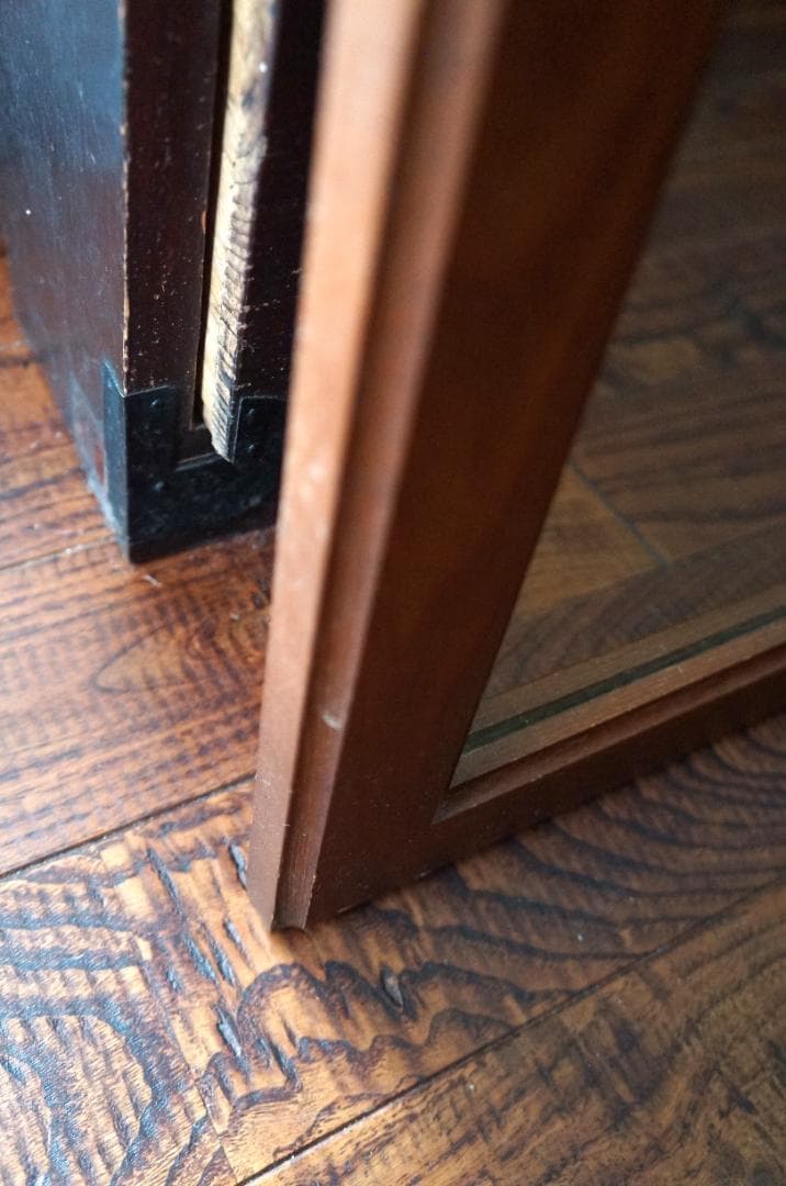 直接引き取り歓迎・美容室・美容室ミラー・鏡・木製・ナチュラル・アンティーク