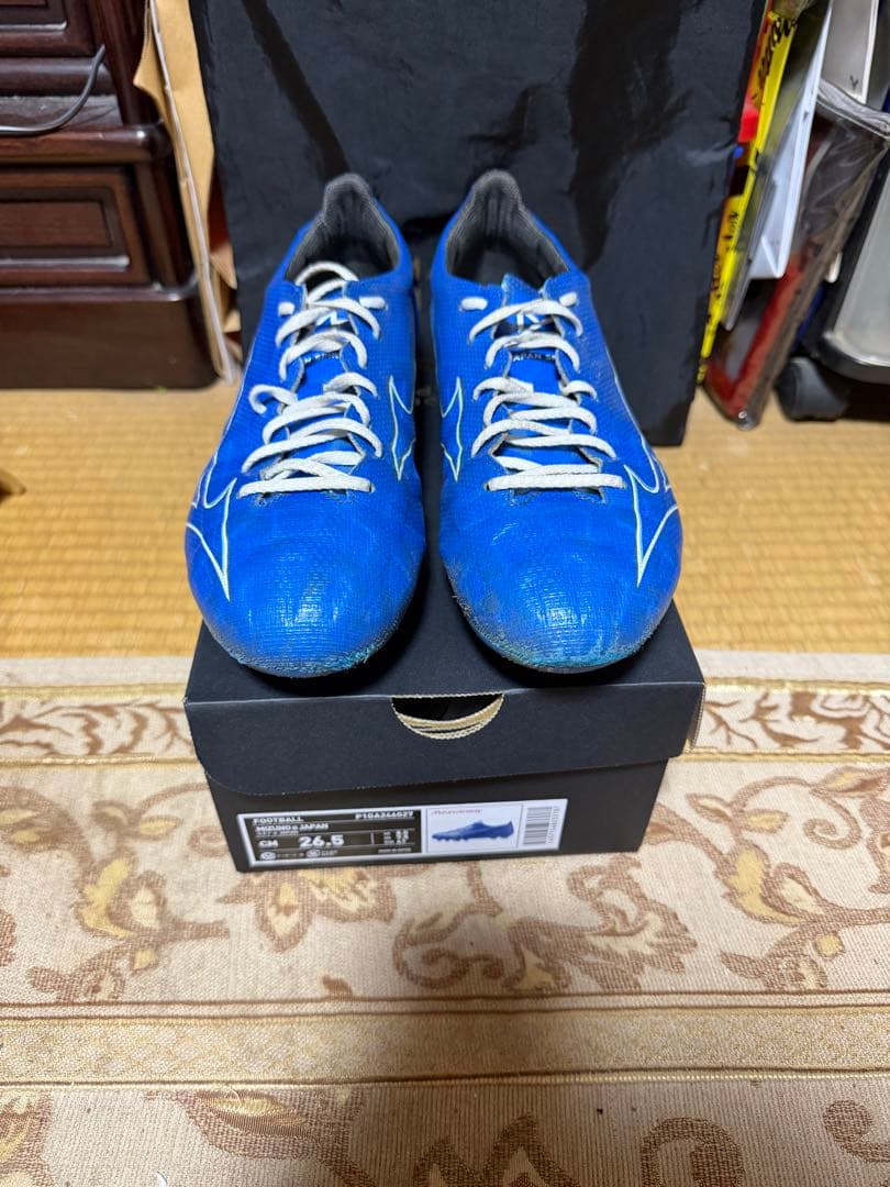 ミズノ　アルファ　JAPAN 26.5 青　ゼログライド付き