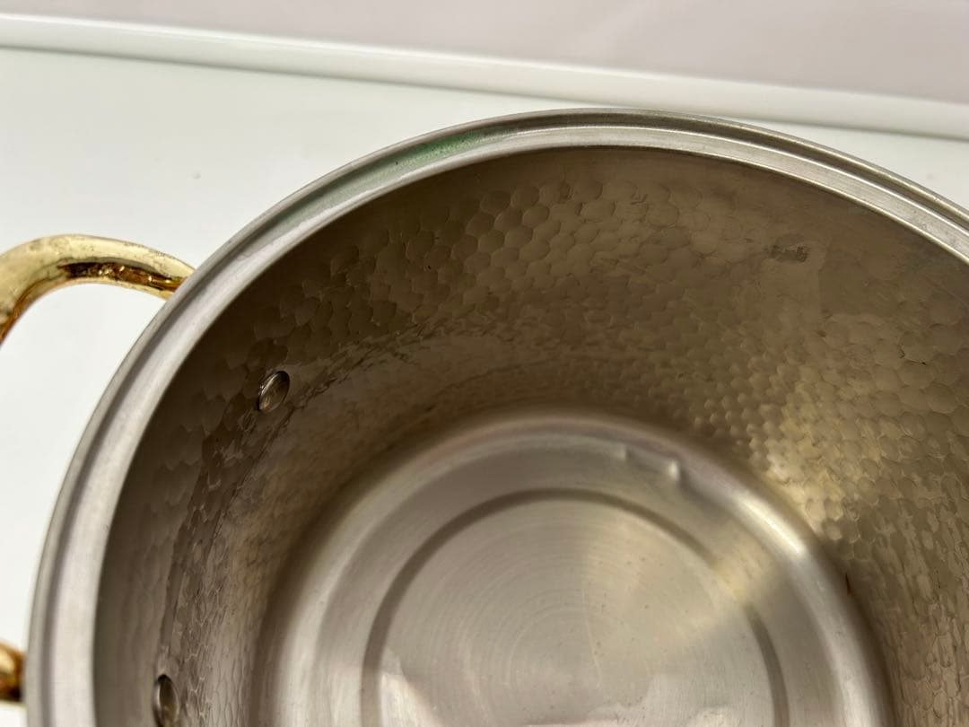 純銅製 おでん鍋/銅製両手鍋　いろり　寸胴鍋 シチューポット　 ガラス蓋付き