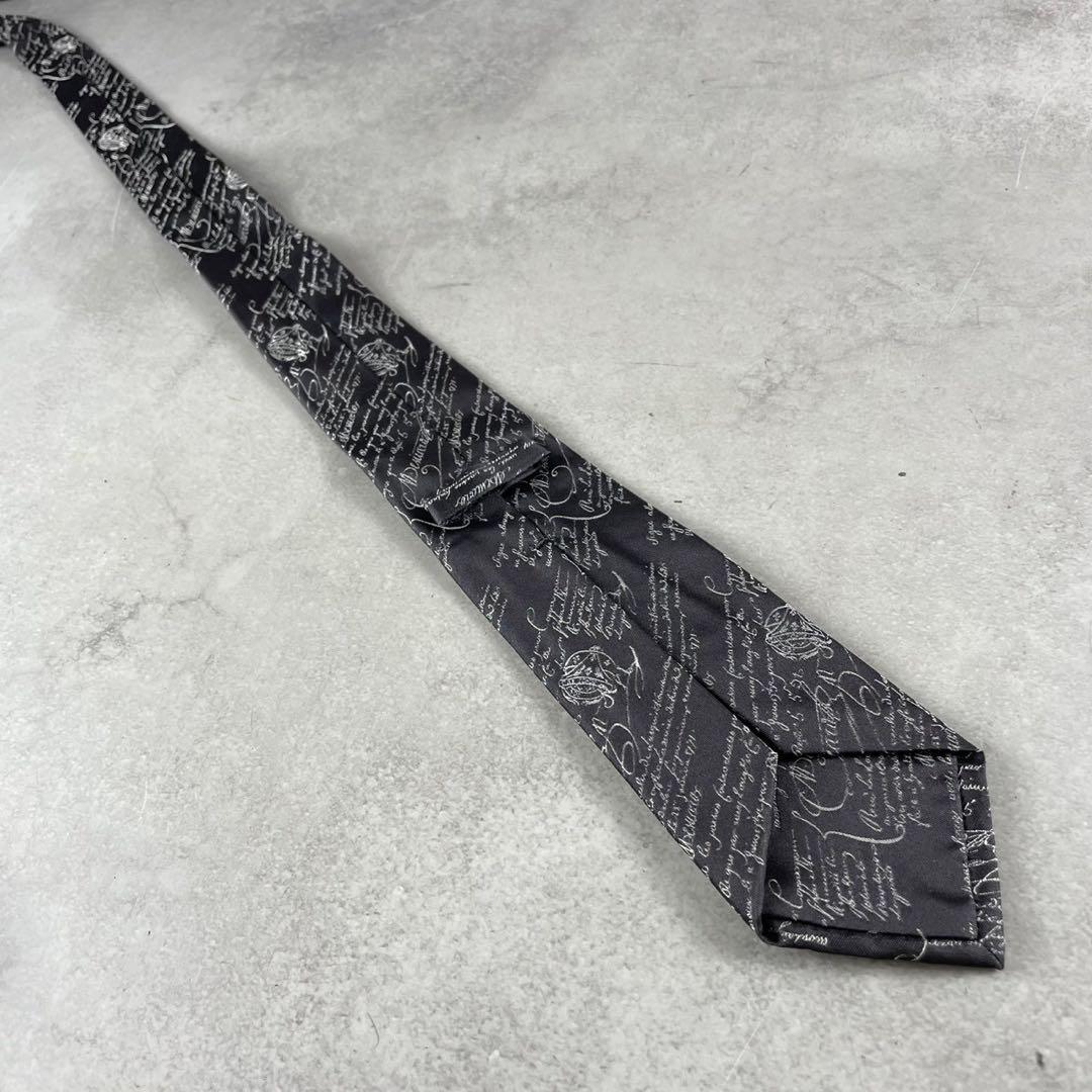 極美品✨ BERLUTI ベルルッティ カリグラフィ ネクタイ グレー