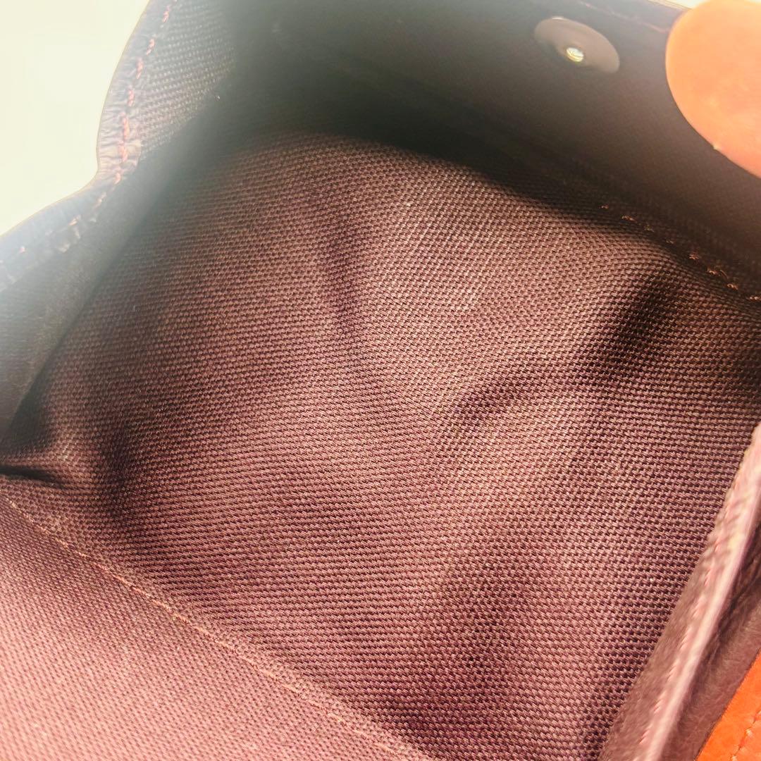 希少◎ m+ エムピウ ミッレフォッリエ オレンジ 2つ折り財布