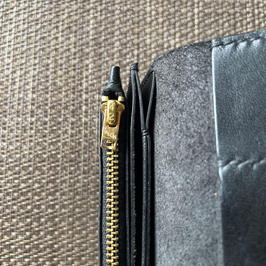 MARYAM ホースフロント ロングトラッカーウォレット 芯通しブラック