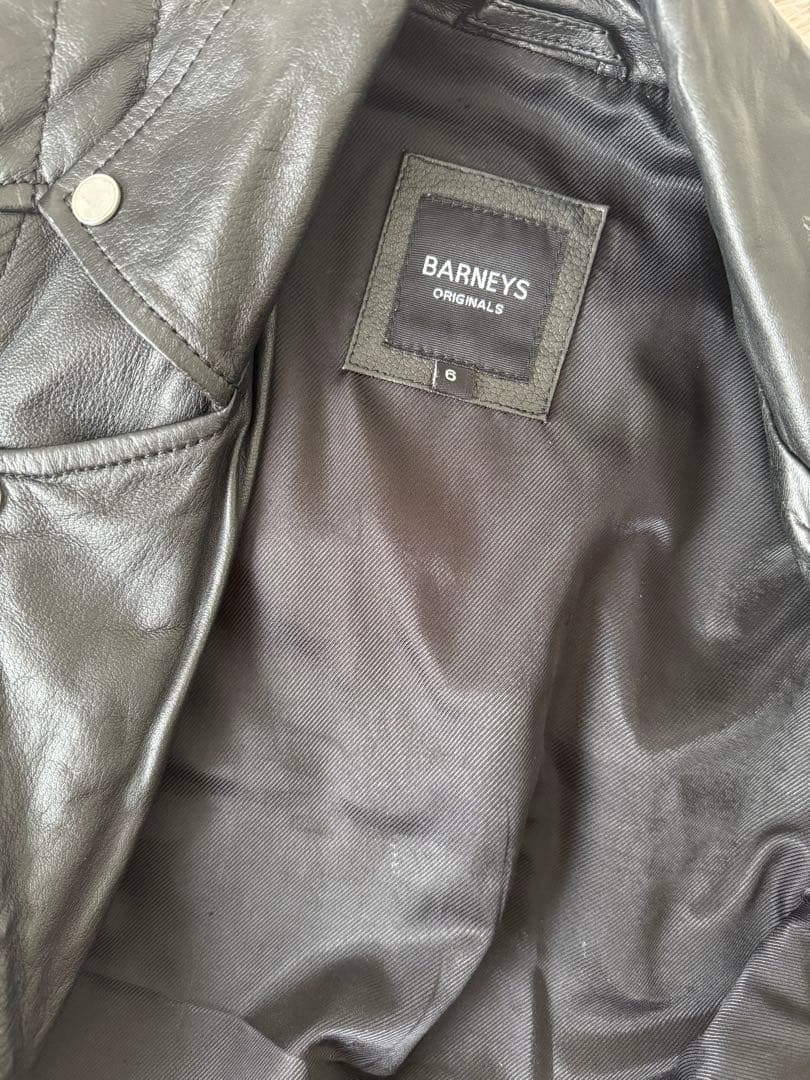 BARNEYS ORIGINALS ブラック レザーライダースジャケット
