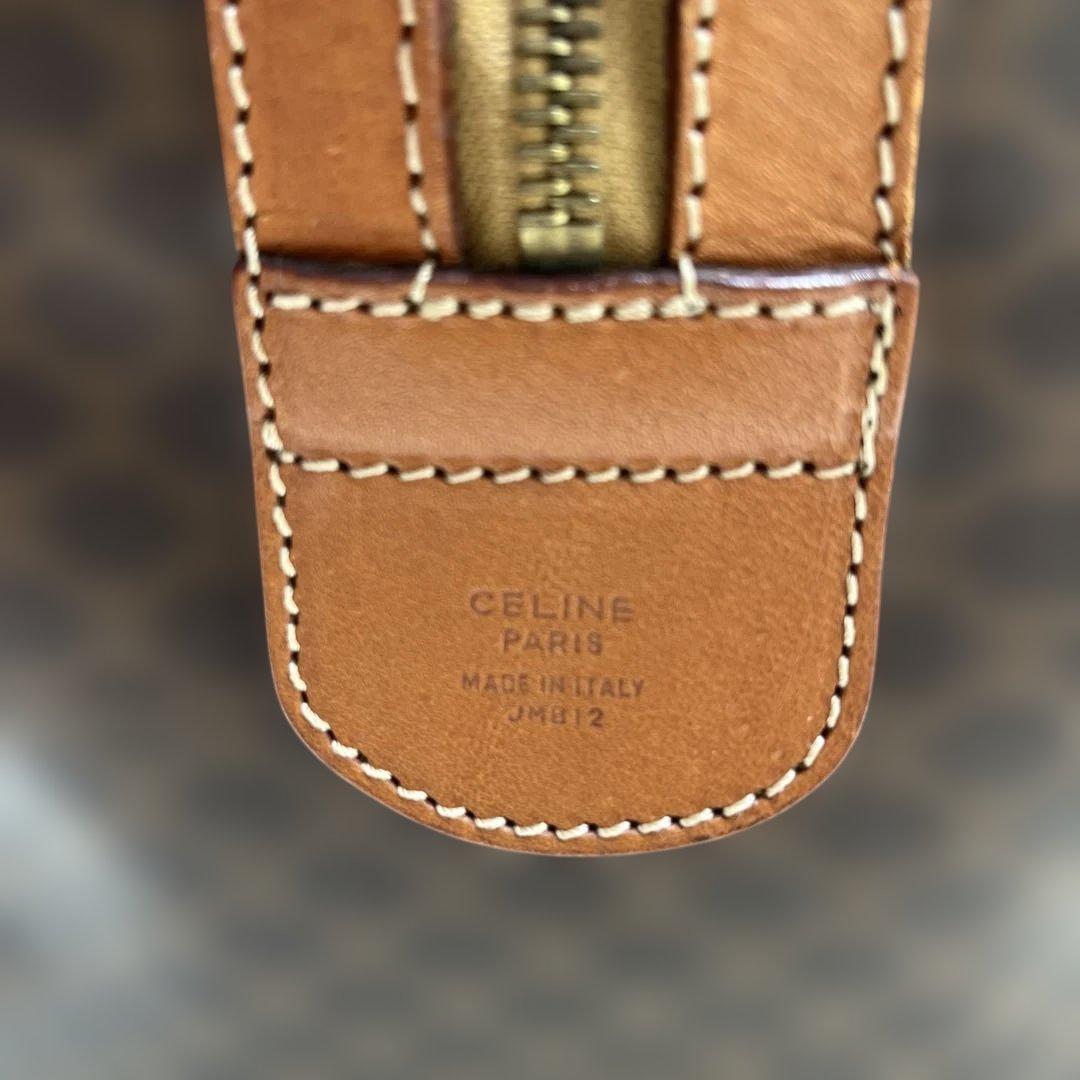 美品 CELINE セリーヌ ボストン マカダム トリオンフ PVC レザー