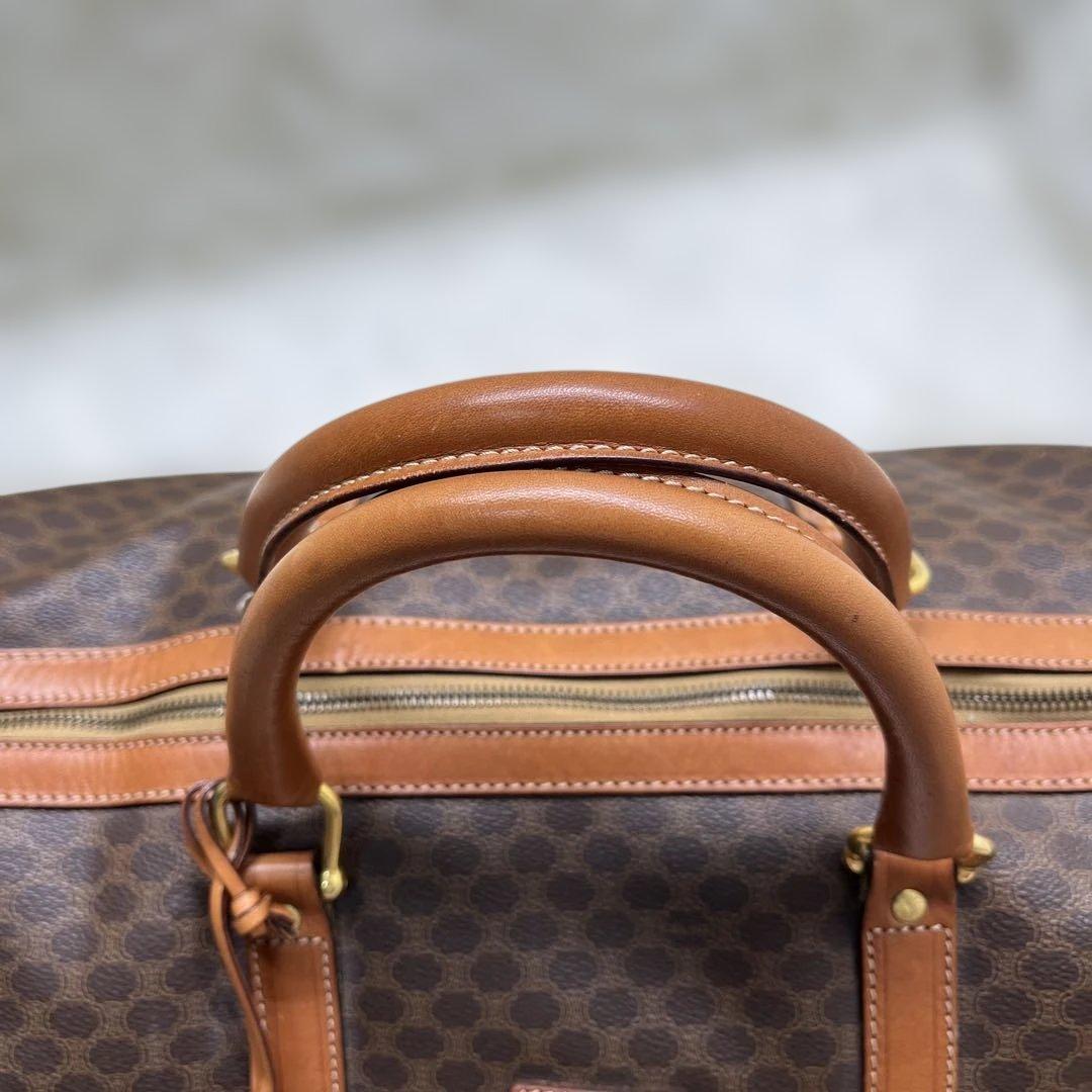 美品 CELINE セリーヌ ボストン マカダム トリオンフ PVC レザー