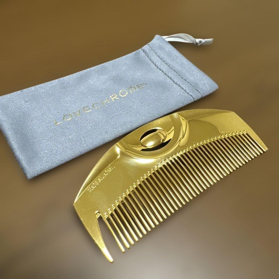 LOVE CHROME ゴールドコーム 専用ポーチ付き