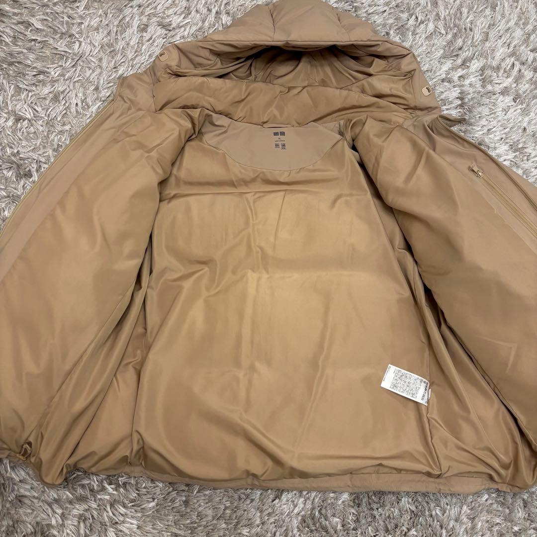 UNIQLOユニクロ シームレスダウンパーカー ベージュ XL レディース