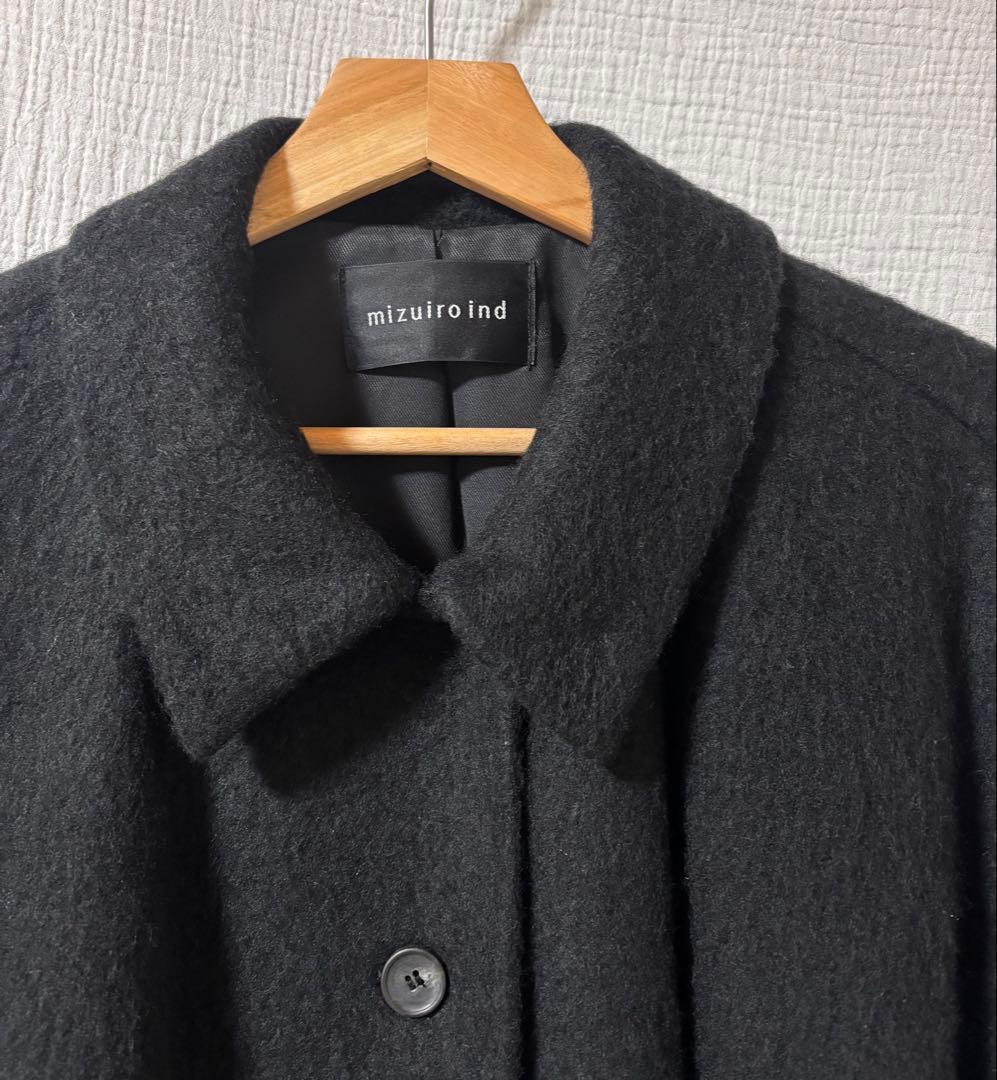 mizuiro ind ワイドシャツライクジャケット ・ブラックFREE