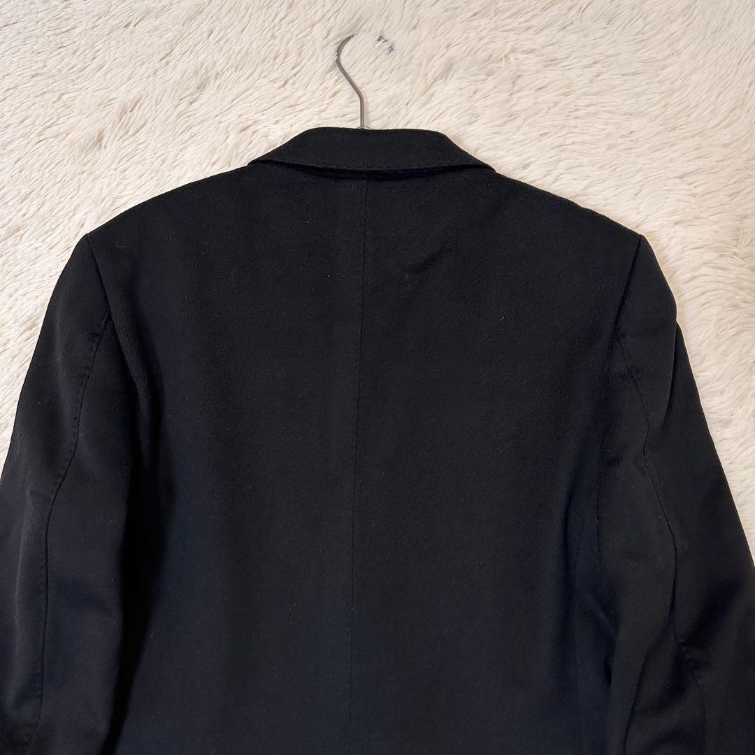 ロロピアーナ 高級イタリア生地 ウール カシミヤ混 チェスターコート ブラック