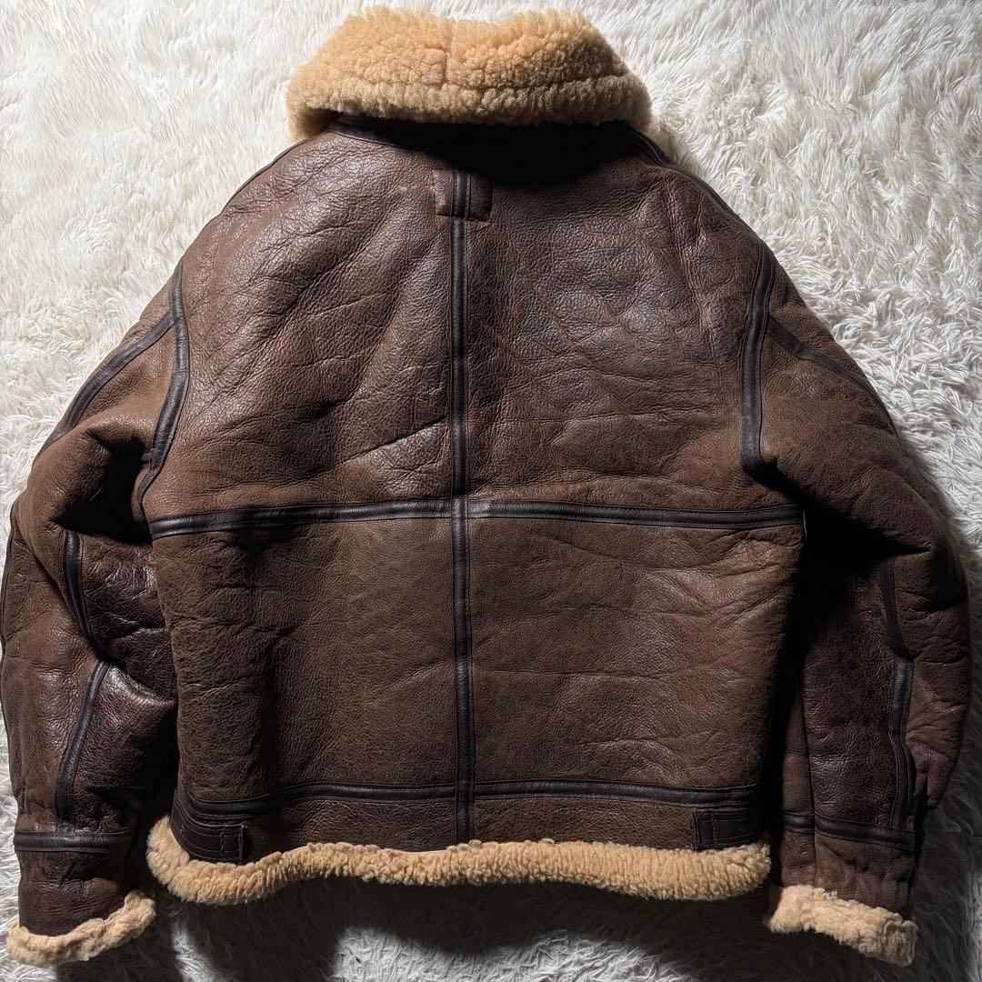 T*N様 米国製■AVIREX フライトジャケット　B-3 羊革　ムートン　ブラ