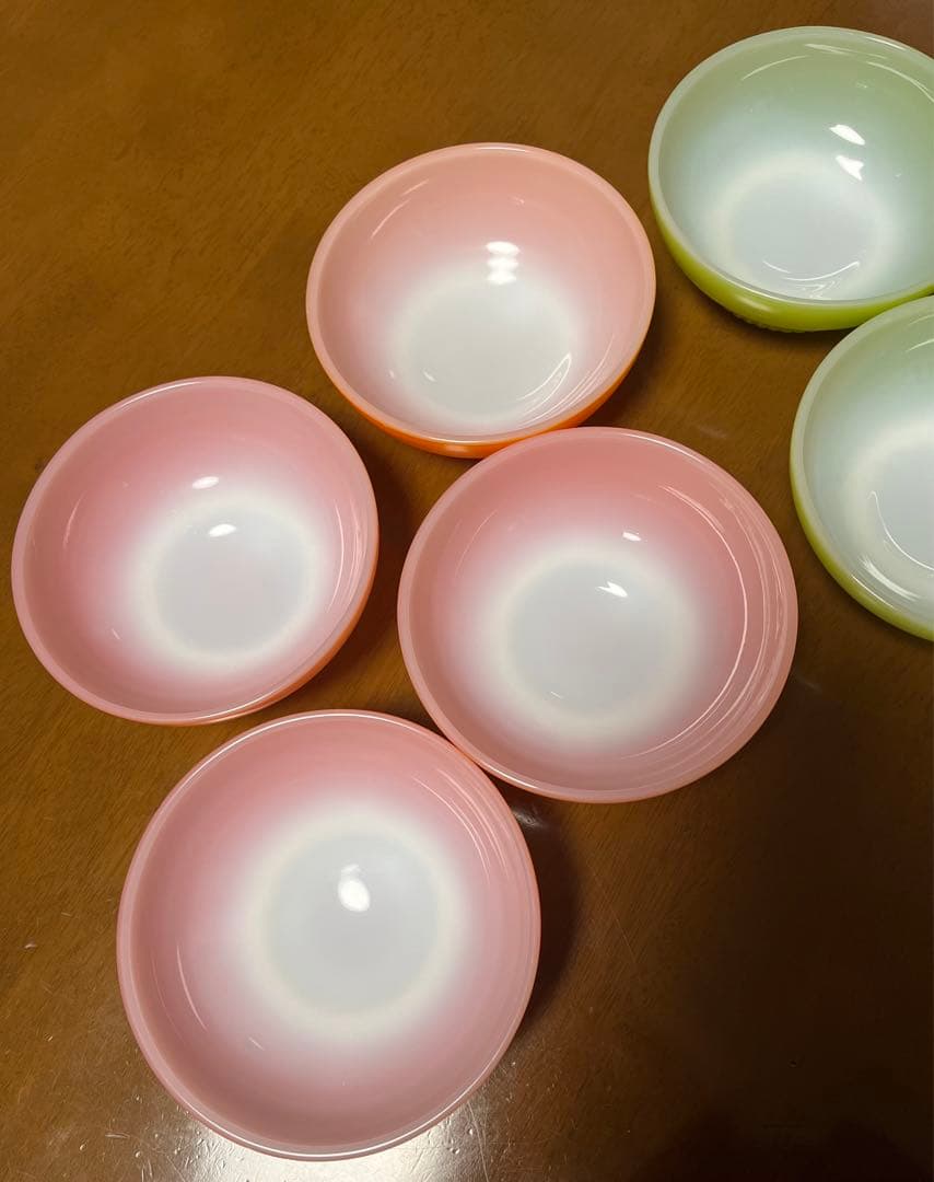 Fire-King ボウル8個　クリスマスカラー