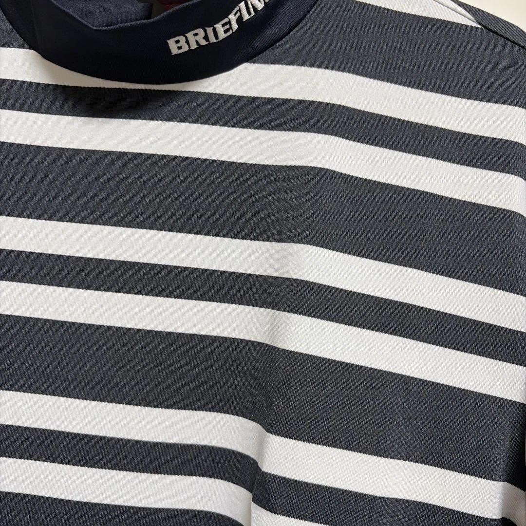 ブリーフィングメンズハイネックボーダーブラックサイズL