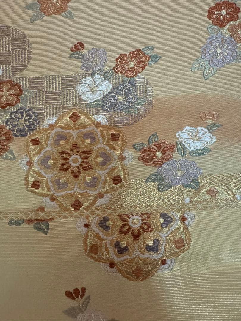2680袋帯 古代彫金紋 西陣織 金糸　高級上質上品　約440cm 未使用