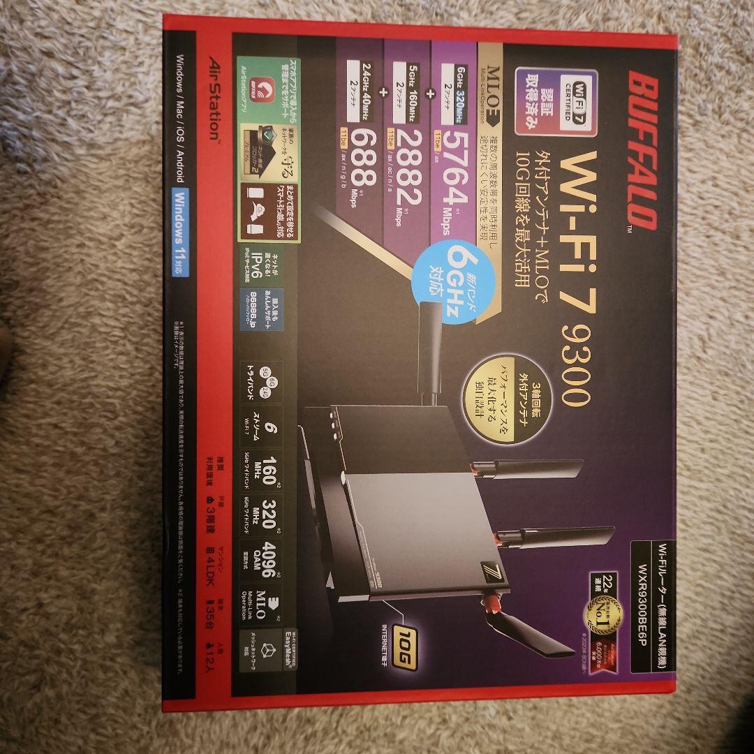 BUFFALO Wi-Fi 7 ルーター WXR-9300BE6P