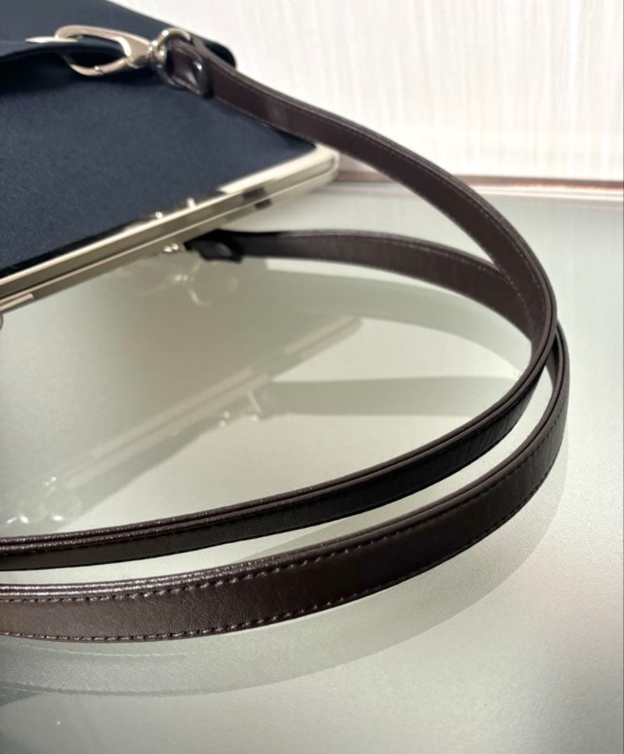 アヤノコウジ　がま口キャリートートバッグ　コーデュラ　ダークネイビー　ビジネス