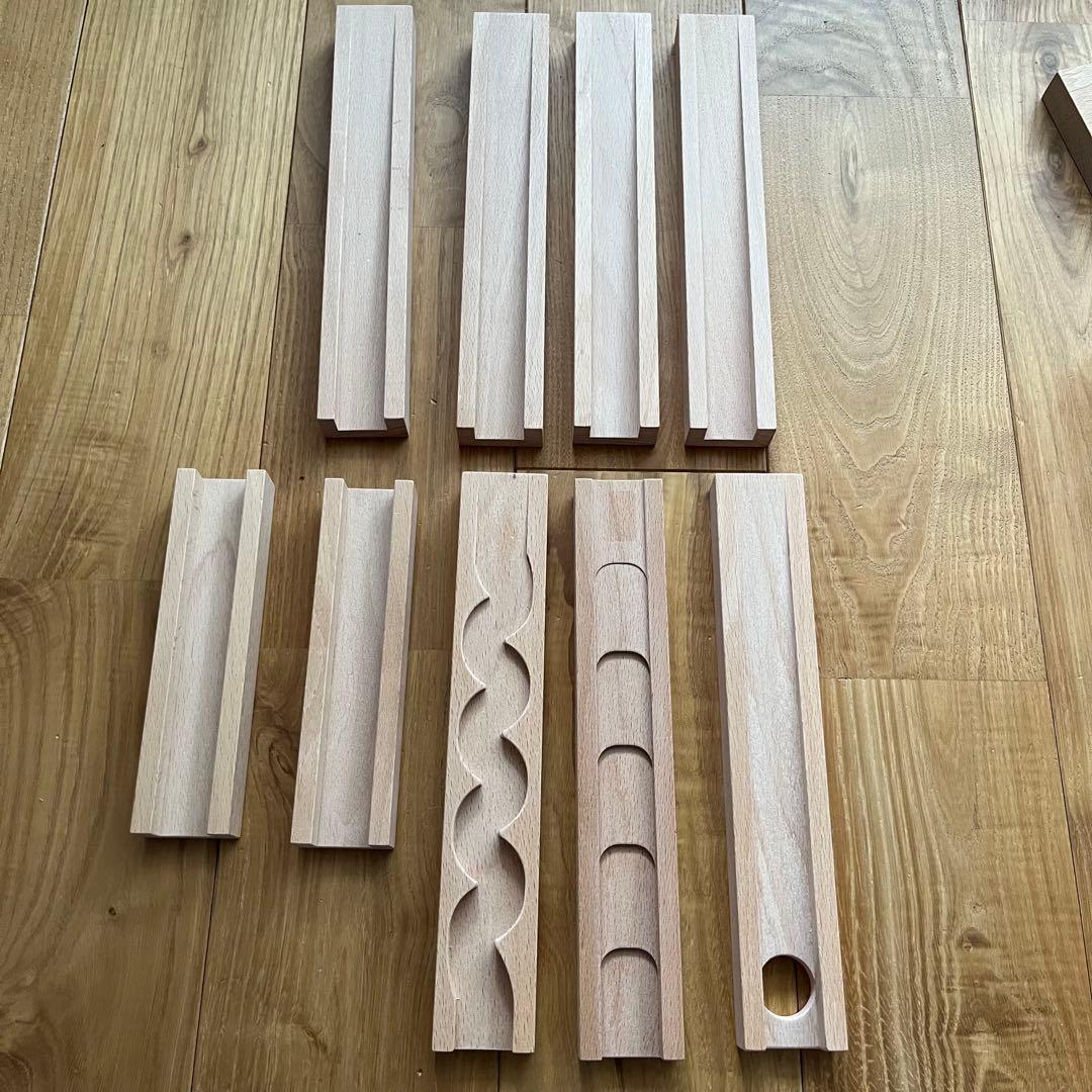 40mm小さな大工さん　積み木レールセット収納箱付き