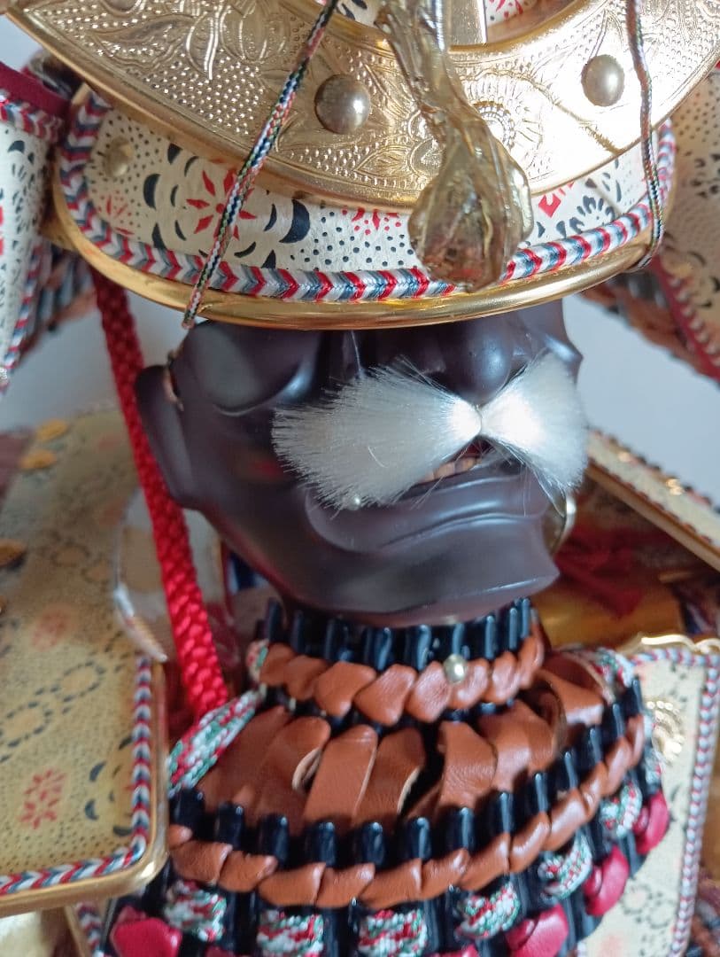 端午の節句大型サイズ全長９８センチサイズ鎌倉時代作風昭和後期鎧兜飾り置物