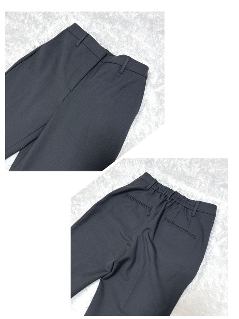 【美品】PLST ウォームリザーブカラーレスジャケット　パンツ　黒　セットアップ