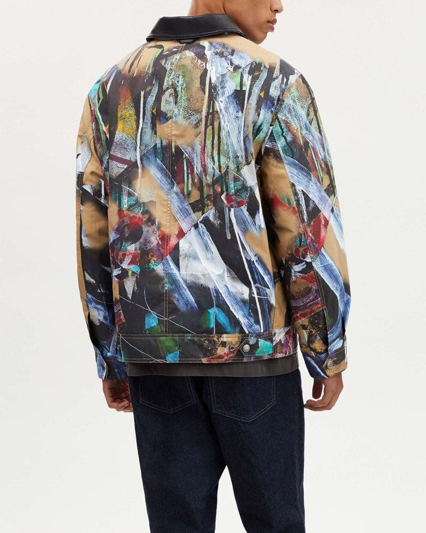 COACH MINT + SERF コラボ 羊革切替 ジャケット 総柄 美品