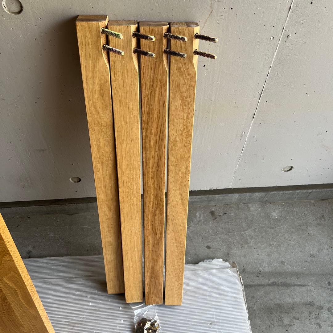 美品・廃盤希少★無印 無垢材ダイニングテーブル・オーク材・幅１４０ｃｍ