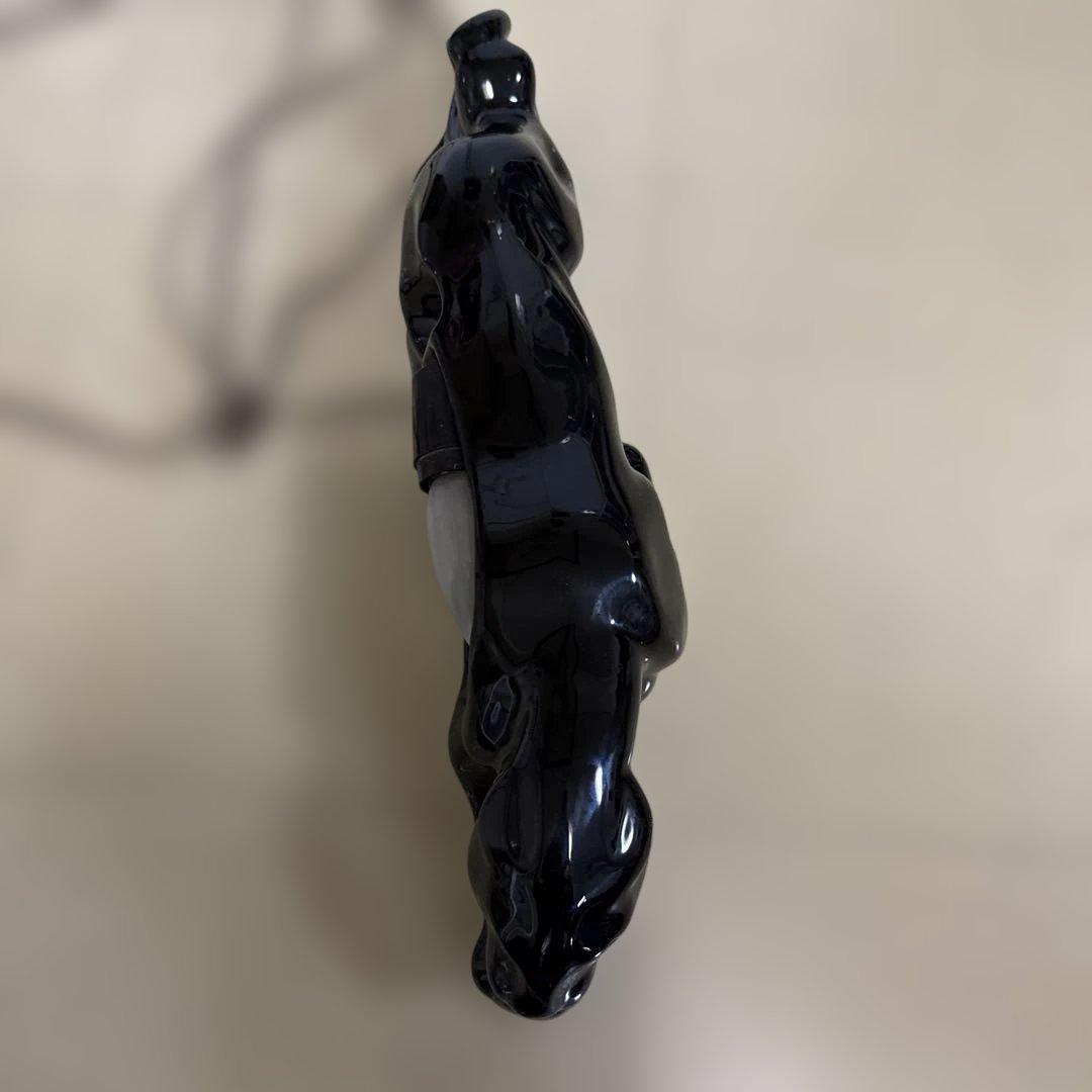 ビンテージ　陶器製 黒豹の置物 約48cm ランプ