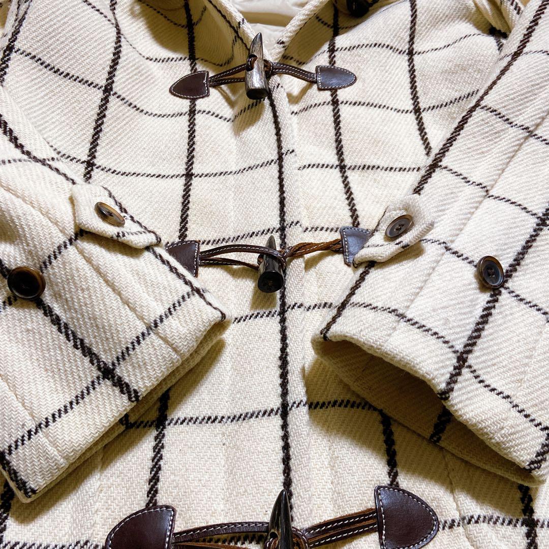 美品☆オールドイングランド　ダッフルコート　チェック柄　希少　レディース　S