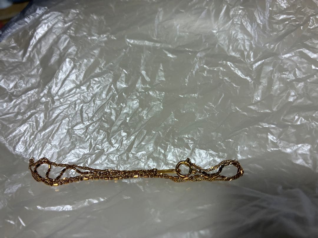 刻印K18 4グラム弱　二重チェーン　ブレスレット