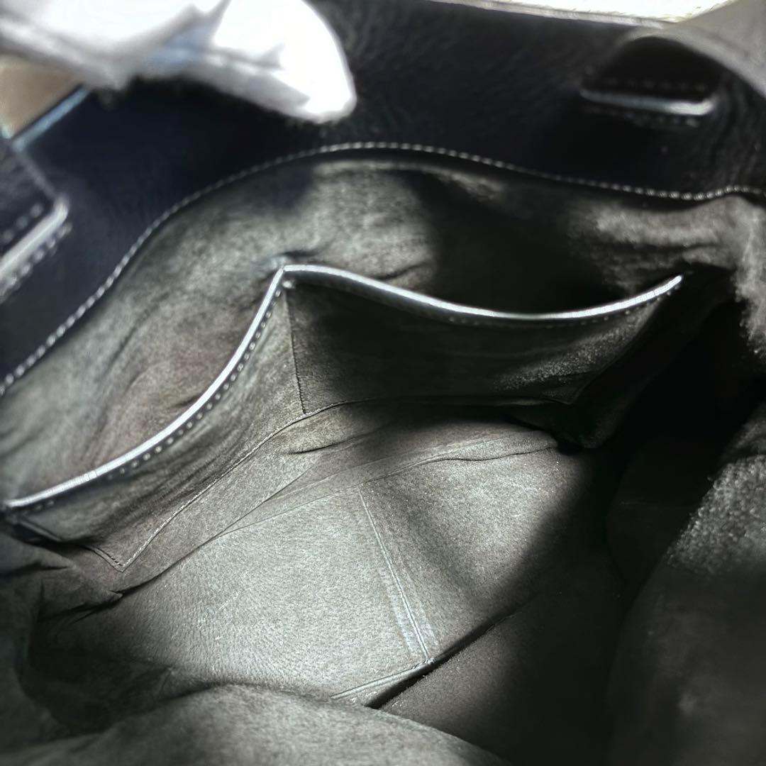 p*n様 ヒロフ ランポ リュック バックパック 2way A4 レザー 黒