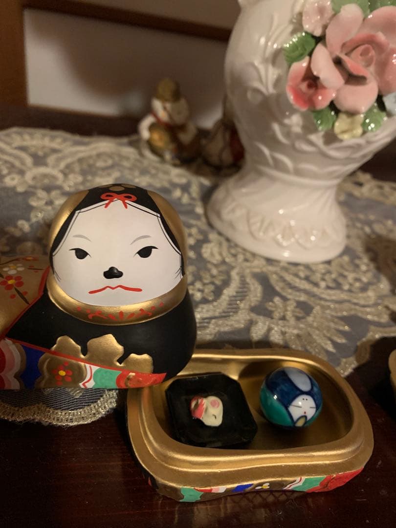 犬筥 ひな祭り 雛人形 須はら飾り 須原陶磁工房 完全廃盤品 黒