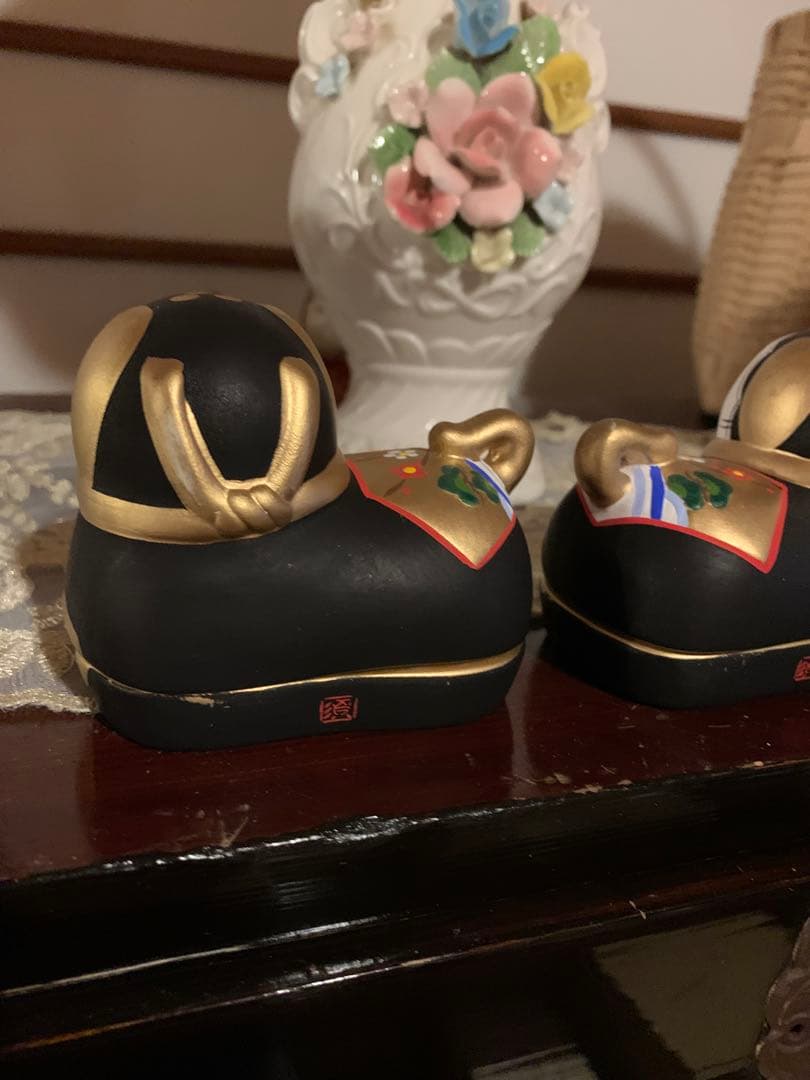 犬筥 ひな祭り 雛人形 須はら飾り 須原陶磁工房 完全廃盤品 黒