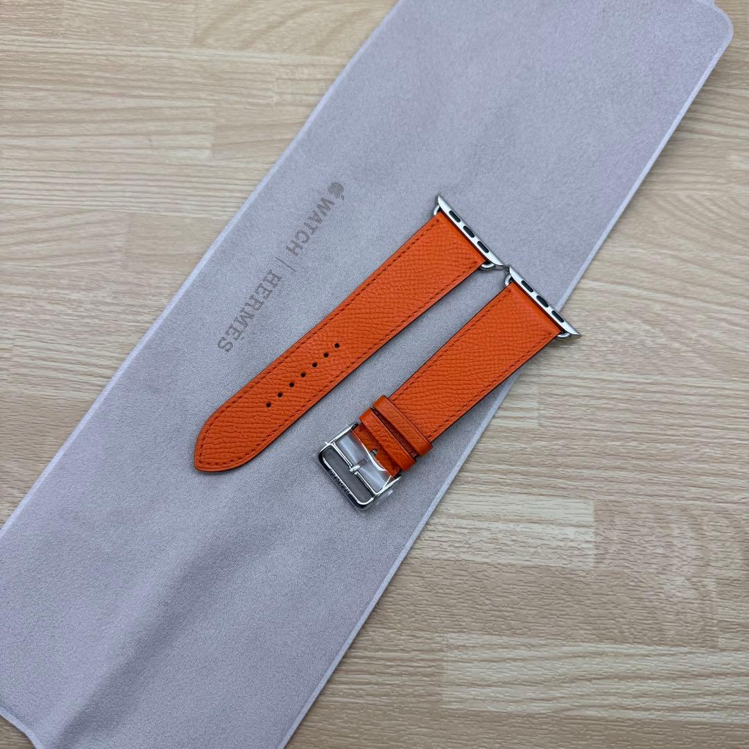 2205 Apple Watch エルメス　オレンジ　エプソン　フー　レザー